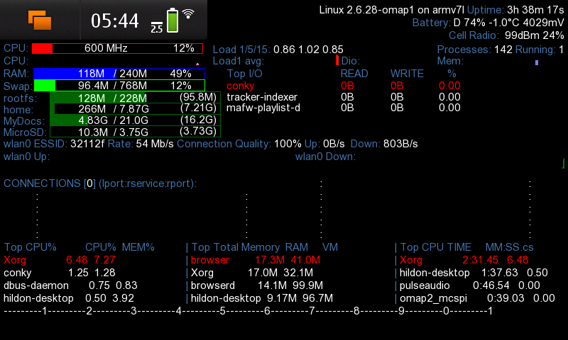 Nokia N900 conky Nokia N900 conky